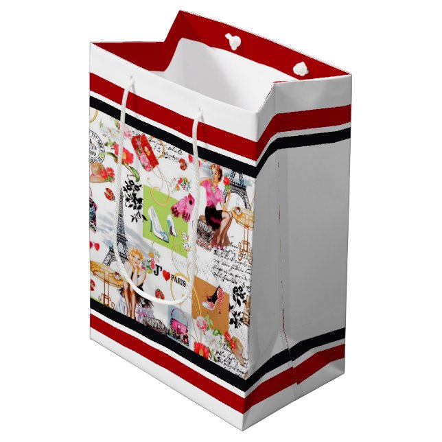 April in Paris 2 Medium Gift Bag (Front Angled)