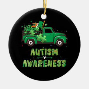 April is Autism Awareness Month Shamrock Patrick Ceramic Tree Decoration