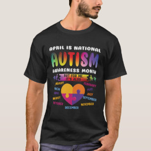 April Is National Autism Awareness Autism Mom Auti T-Shirt