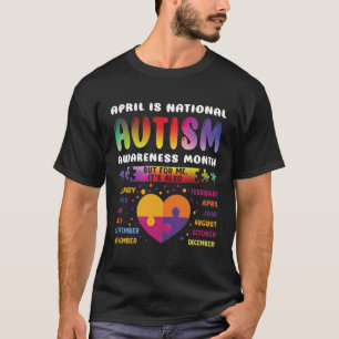 April Is National Autism Awareness Autism Mum Auti T-Shirt