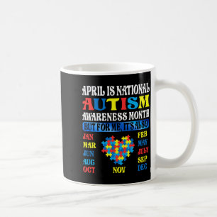 April Is National Autism Awareness Month Kids Boy  Coffee Mug