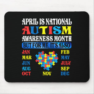April Is National Autism Awareness Month Kids Boy Mouse Pad