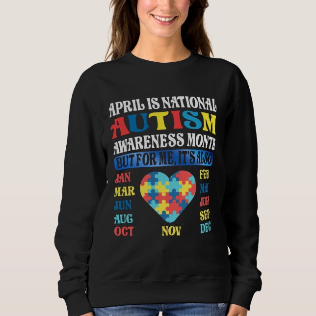 April is National Autism Awareness Month Kids Boy  Sweatshirt (Front)