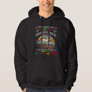 April Is National Autism Awareness Month Lips Men  Hoodie
