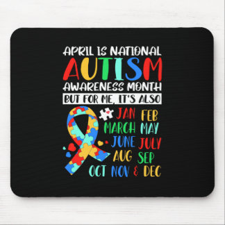 April is National Autism Awareness Month Mouse Pad
