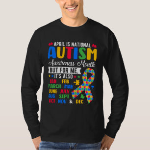 April Is National Autism Awareness Month Puzzle Pi T-Shirt