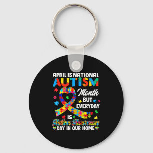 April Is National Autism Awareness Month Support T Key Ring