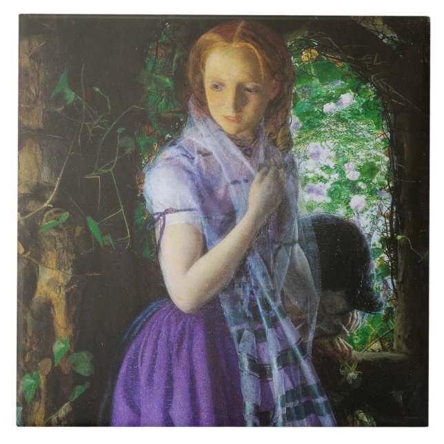 April Love by Arthur Hughes Tile (Front)