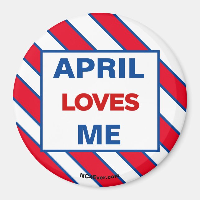 APRIL LOVES ME magnet (Front)