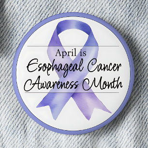 April Oesophageal Cancer Awareness Month 6 Cm Round Badge