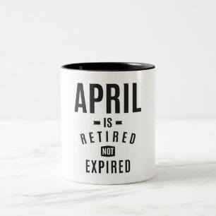 April Personalised Name Two-Tone Coffee Mug