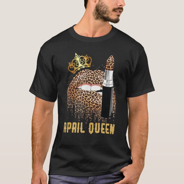 April Queen Leopard Lips Shirt April (Front)