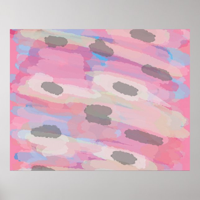 April Showers Abstract Art Poster Print (Front)