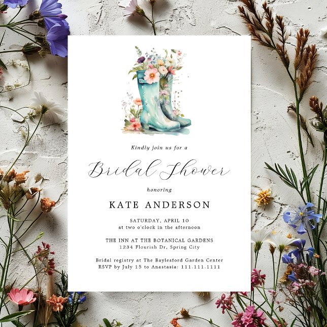 April Showers Bridal Shower Floral Garden Invitation (Creator Uploaded)