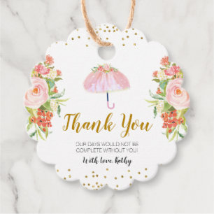 April Showers Bring May Flower Baby Shower Favour  Tags