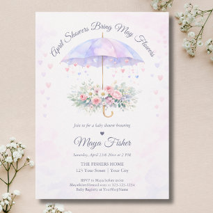 April Showers Bring May Flowers Baby Shower Invitation
