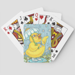 APRIL SHOWERS CHICK PLAYING CARDS Poker