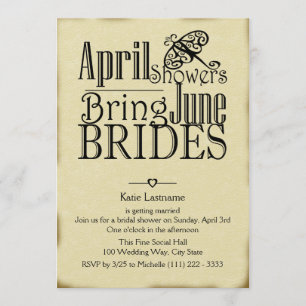 April Showers June Brides Invitation