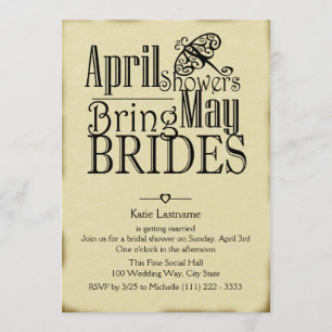 April Showers May Brides Invitation