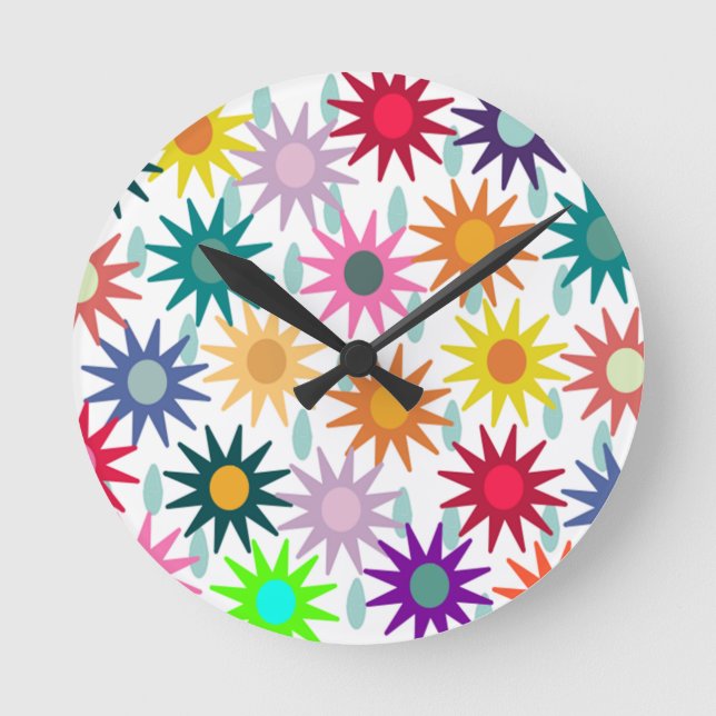 April Showers May Flowers Round Clock (Front)
