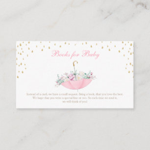 April Showers may flowers Umbrella books for baby Enclosure Card