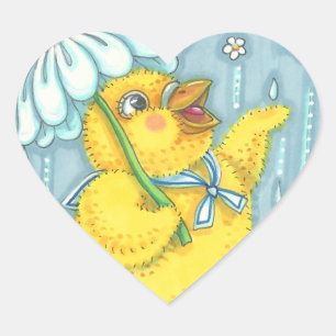 APRIL SHOWERS SPRING CHICK STICKERS Sheet