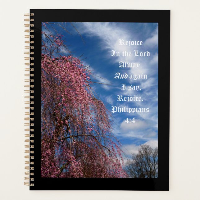 April Sky with Philippians 4:4 Planner (Front)