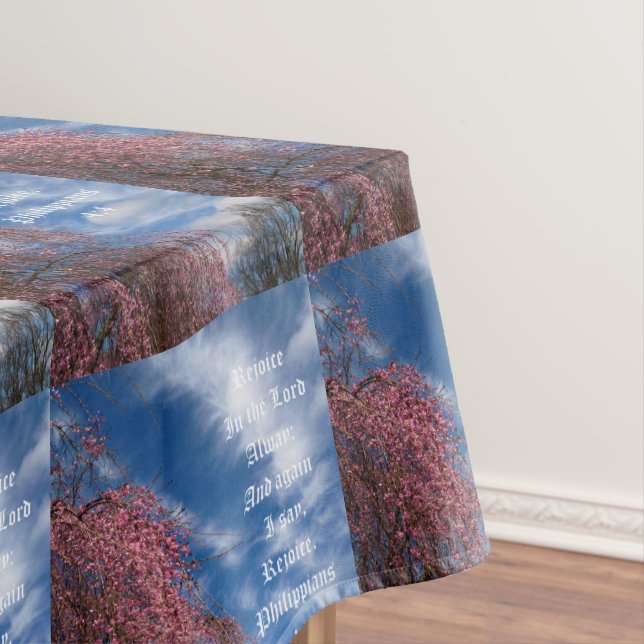 April Sky with Philippians 4:4 Tablecloth (In Situ)