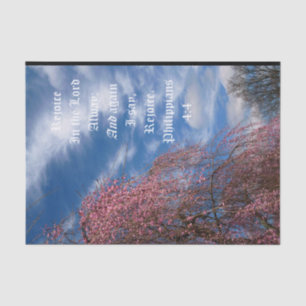 April Sky with Philippians 4:4 Tissue Paper