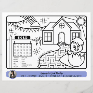 april springtime realtor open house activity page