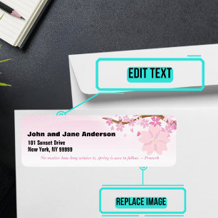 April Themed Personalised Address