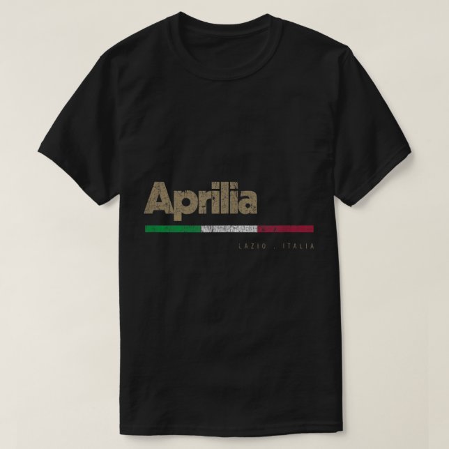 Aprilia Italian City Retro Flag Italy  T-Shirt (Design Front)