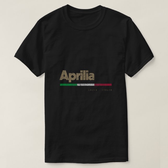 Aprilia Italian City Retro Flag Italy  T-Shirt (Design Front)