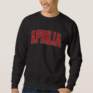 APRILIA ITALY Varsity Style Vintage Retro Italian Sweatshirt