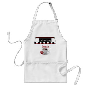 Apron Add Your Name Coffee Shop
