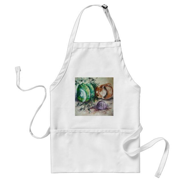Apron Ann Hayes Painting Sea Shells (Front)