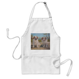 Apron Ann Hayes Painting Two St. Bernards