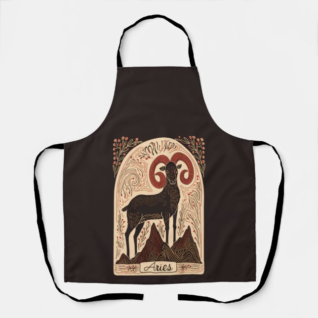 Apron Aries Celestial Zodiac Art (Front)