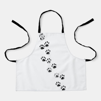 APRON -CAT or DOG PAW PRINTS/TRACKS