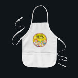 Apron Children Zeevie and Friends for Hanukkah Y<br><div class="desc">A Hanukkah Yellow and Pink, children's apron. This "Zeevie and Friends" apron makes a wonderful gift for any child this Chanukah. Use it for baking, crafts or play to make any child's day! Personalise by deleting text, and adding your own. Choose your favourite font style, colour, and size. There are...</div>
