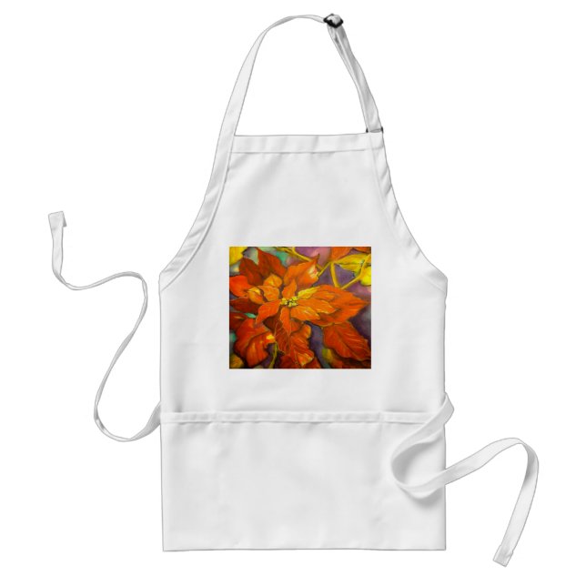 Apron -- Christmas Poinsettia   (Front)