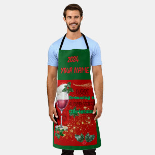 Apron Dreaming of a Red Wine Christmas