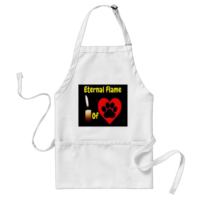Apron Eternal Flame Of Love Paws On Heart (Front)