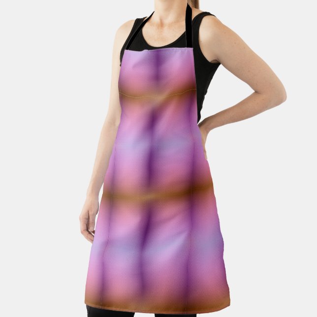 Apron featuring a gradient pattern in pink, purple (Insitu)