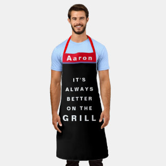 Apron For Dad - Custom Name Chef Quote Men Womens 