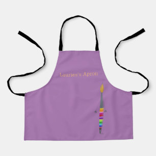 Apron for Kids With Paintbrush Customizable