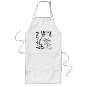 Apron Grunge Easter Bunny Rabbit "Easter Chef"