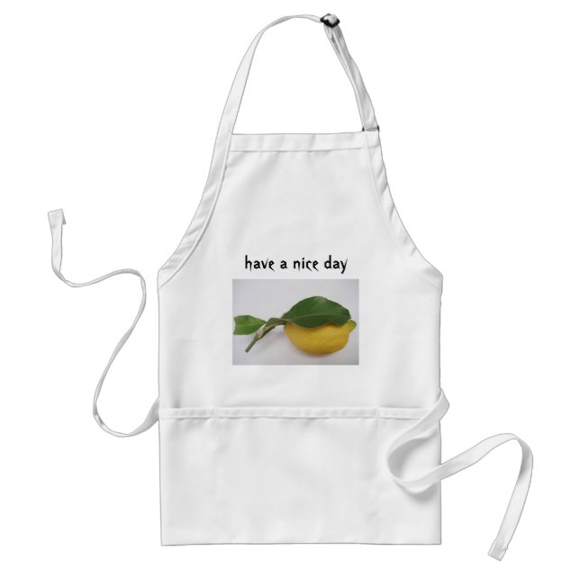 Apron lemon with text: "have a nice day" (Front)