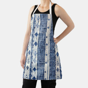 Apron Medium (66 x 76,2cm)- Blue And White Pattern