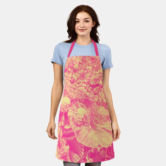 Apron - 'Nodding Lotus' (Tropical) (Worn)